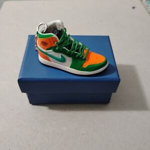 Miniature Sneaker Keychain - Orange and Green